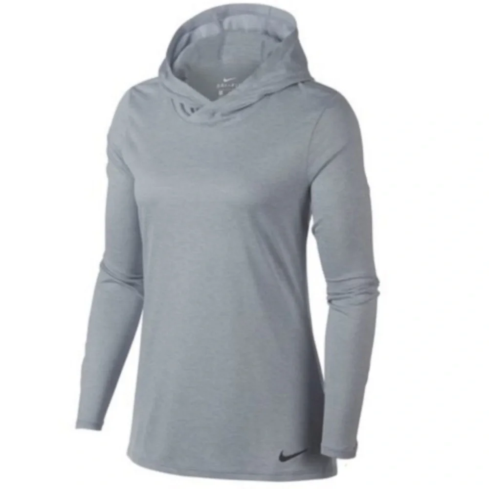 NWT Nike Dry Training Hooded Top Lightweight Grey